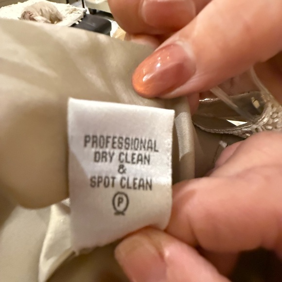 J Kara Cream and Tan Beaded Dress - Picture 7 of 7